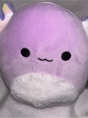 Squishmallows Plush Lavender & White Sea Creature with Embroidered Face - Monica